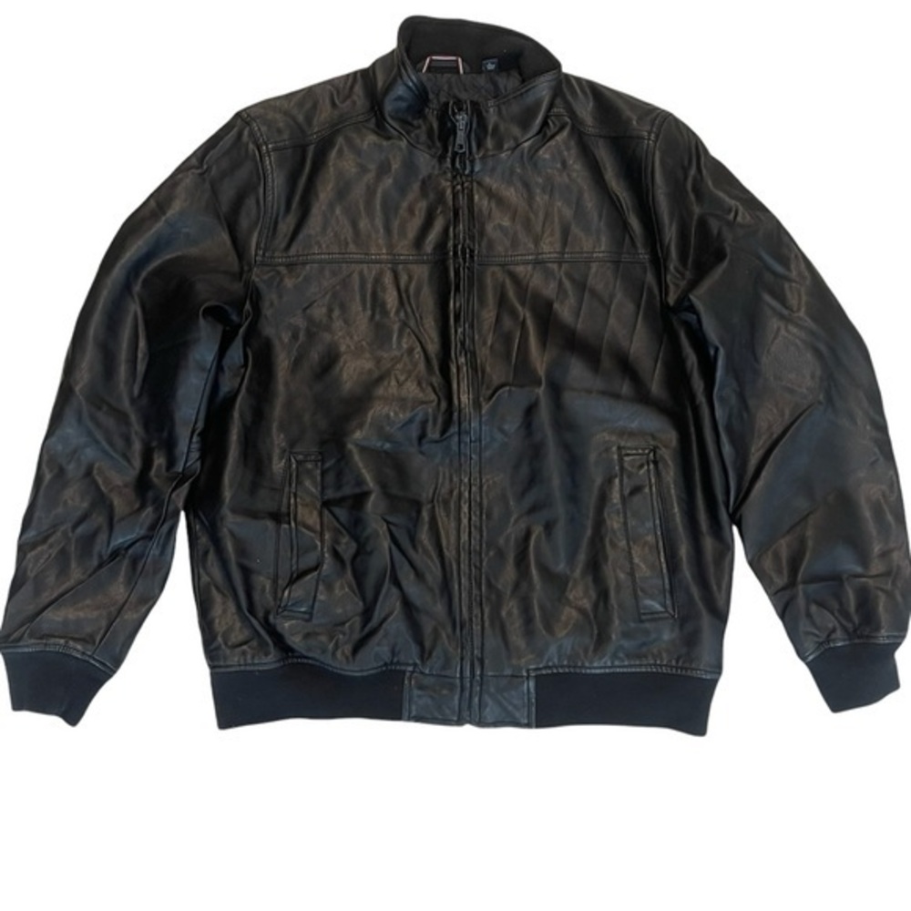 TOMMY HILFIGER Faux Leather Motorcycle Coat